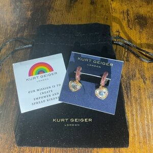 Kurt Geiger Pink and Silver Earrings